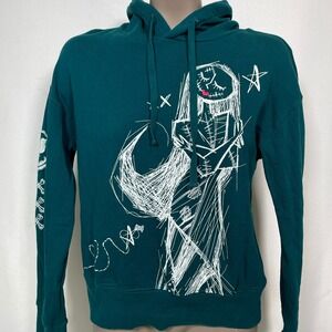 Disney Nightmare Before Christmas Sally Sketch Teal Hoodie Women's SMALL